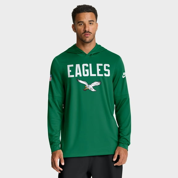 Men's Nike Kelly Green Philadelphia Eagles Big & Tall Alt Pack Dri-FIT Long Sleeve Hoodie T-Shirt