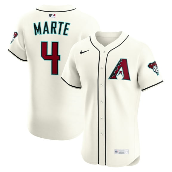 Men's Nike Ketel Marte Cream Arizona Diamondbacks Home Elite Jersey