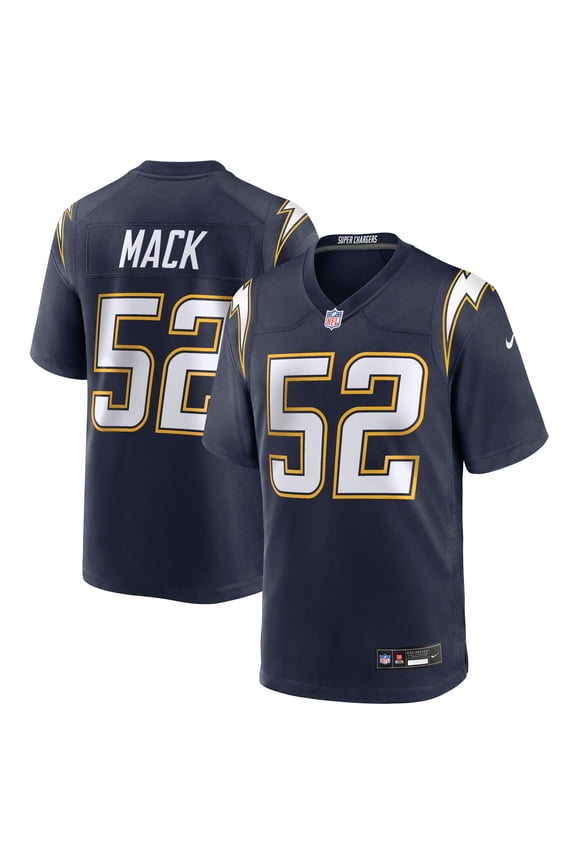 Men's Nike Khalil Mack Navy Los Angeles Chargers Alternate Super Chargers Game Player Jersey