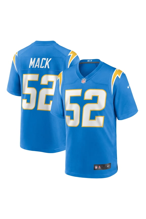 Men's Nike Khalil Mack Powder Blue Los Angeles Chargers Game Jersey