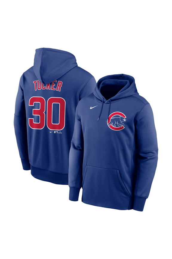 Men's Nike Kyle Tucker Blue Chicago Cubs Player Name & Number Pullover Hoodie