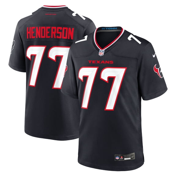 Men's Nike LaDarius Henderson Navy Houston Texans Game Jersey