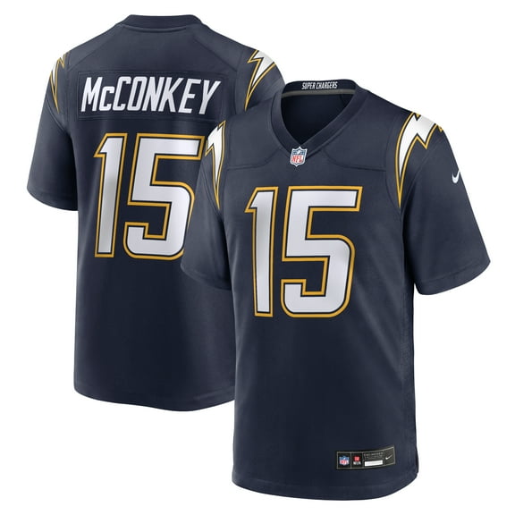 Men's Nike Ladd McConkey Navy Los Angeles Chargers Alternate Super Chargers Game Player Jersey