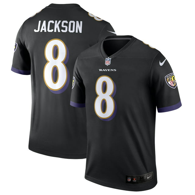 Men's Nike Lamar Jackson Black Baltimore Ravens Legend Jersey - Walmart.com