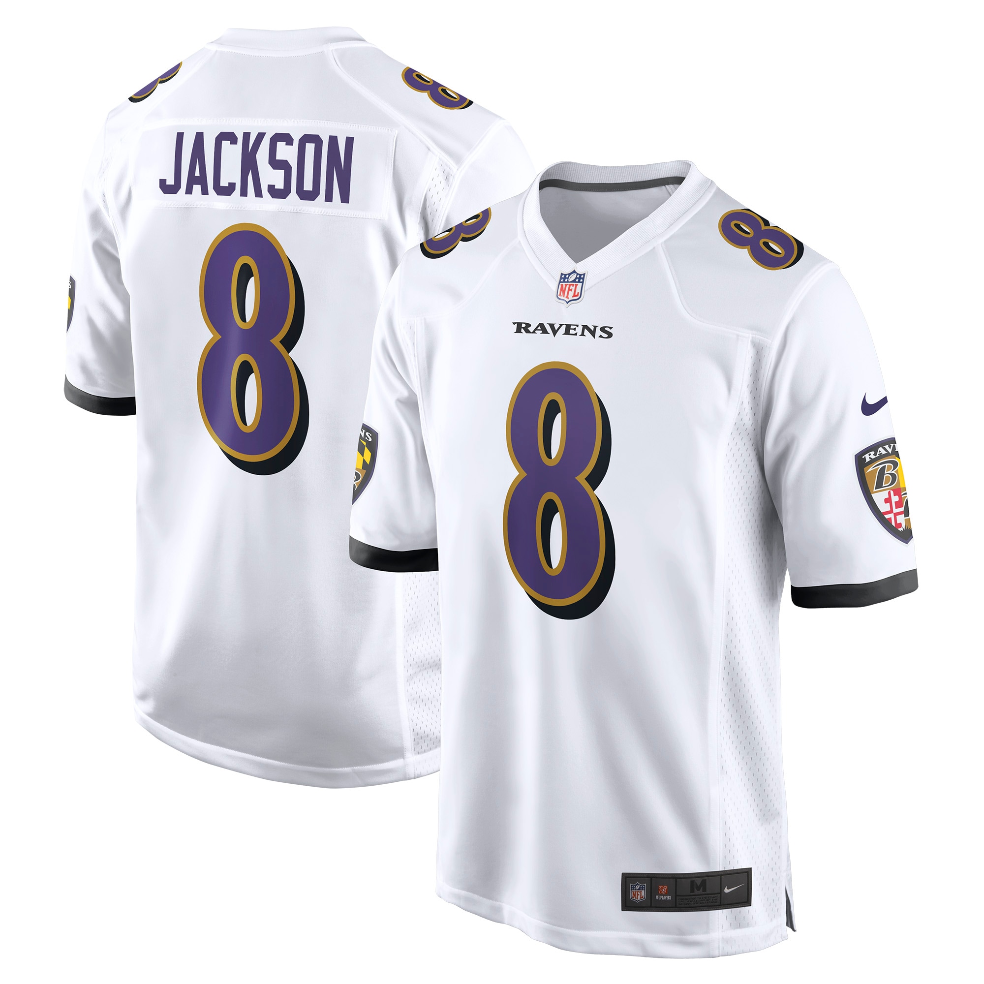 Baltimore Ravens Lamar Jackson #8 Jersey – Men's Sizes S-3XL, All Patches, Ships Fast