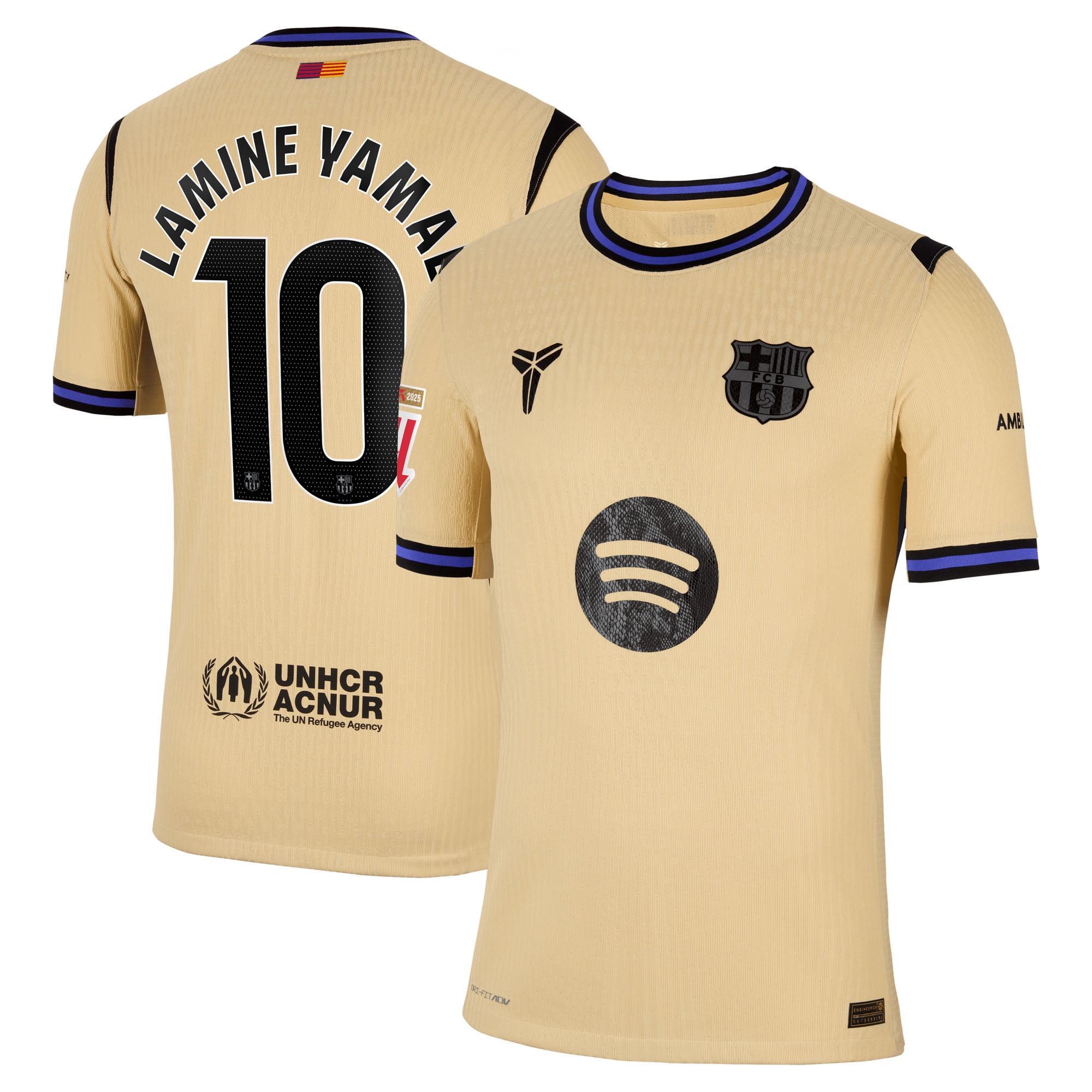 Men's Nike Lamine Yamal Gold Barcelona 2025/26 Away Match