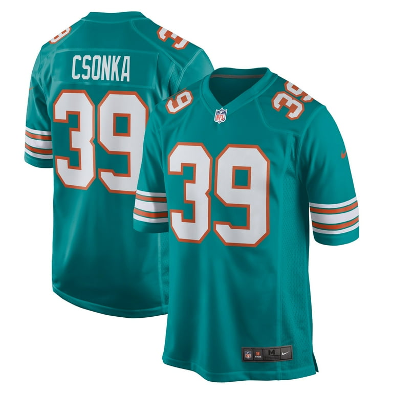 Men s Nike Larry Csonka Aqua Miami Dolphins Retired Player Jersey Walmart