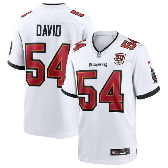Men's Nike Lavonte David White Tampa Bay Buccaneers 50th Season White Game Jersey