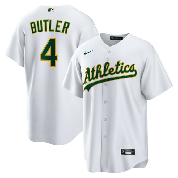Men's Nike Lawrence Butler White Athletics Home Replica Jersey