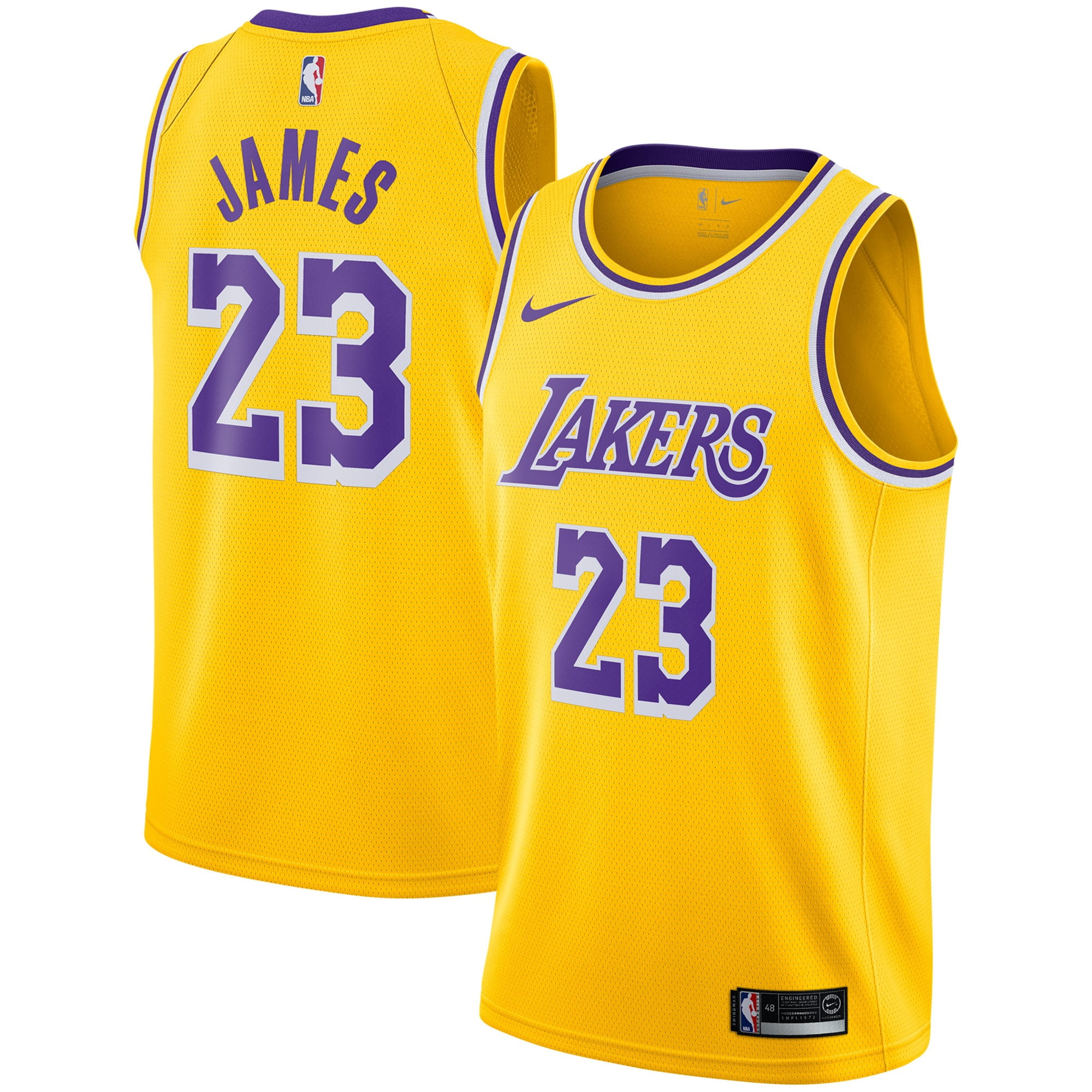 LeBron James Autographed Los Angeles Lakers Icon Edition Authentic Nike  Jersey