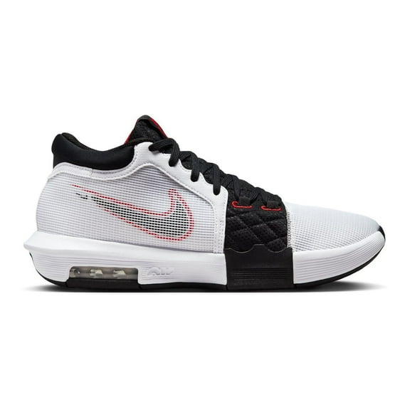 Men's Nike Lebron Witness 8 Basketball Shoes Color: White Black Red Size: 10