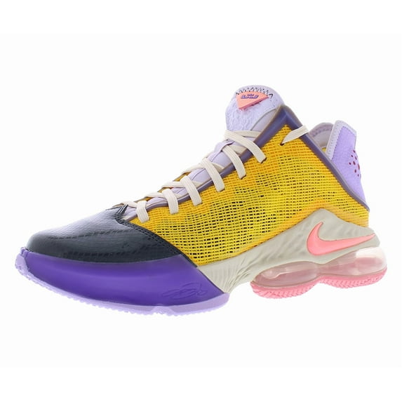Men's Nike Lebron XIX Low "Mismatch" Lilac/Pink Gaze-Dk Smoke Grey (DO9829 500) - 14