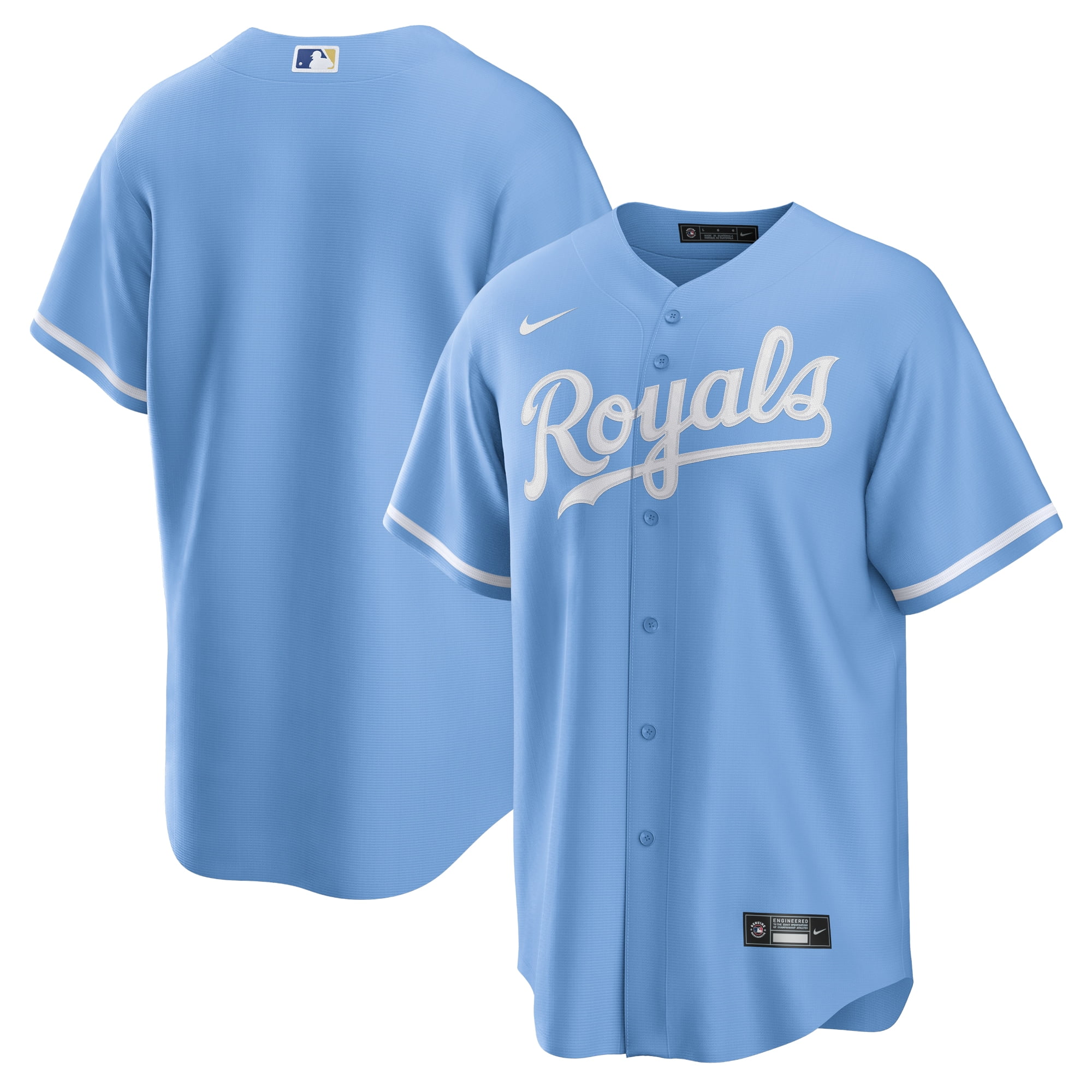 Men s Nike Light Blue Kansas City Royals Alternate Replica Team Logo Jersey Walmart
