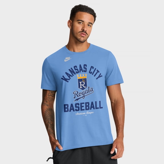 Men's Nike Light Blue Kansas City Royals Cooperstown Collection T-Shirt