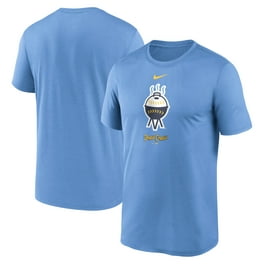 Men s Nike Navy Milwaukee Brewers Logo Velocity Performance T Shirt Walmart