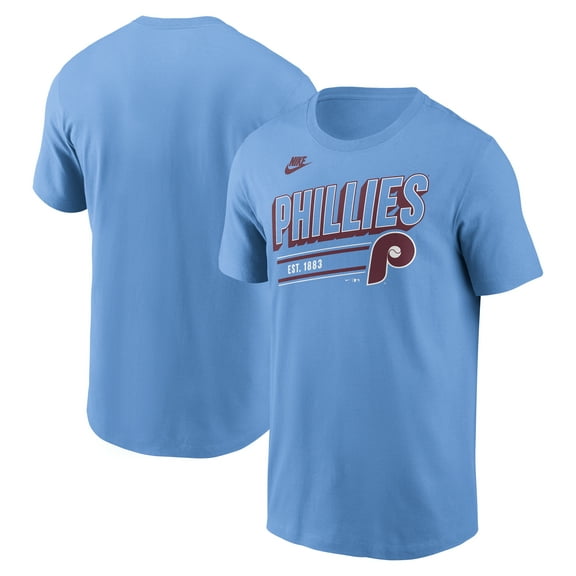 Men's Nike Light Blue Philadelphia Phillies Cooperstown Collection Retro T-Shirt