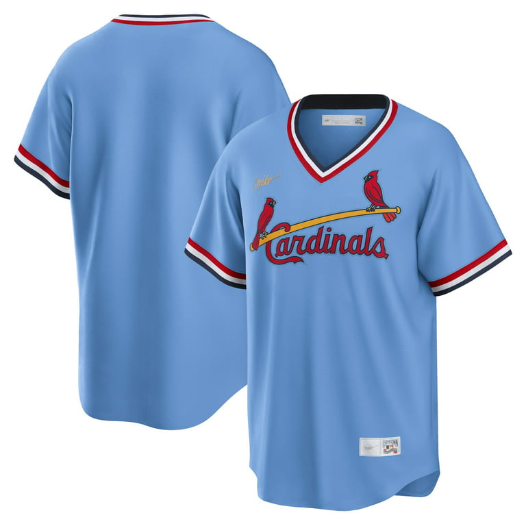Men's Nike Light Blue St. Louis Cardinals Road Cooperstown Collection Team  Jersey 