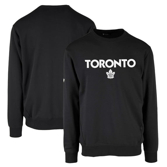 Men's Levelwear Black Toronto Maple Leafs Zane City Capsule Pullover Sweatshirt