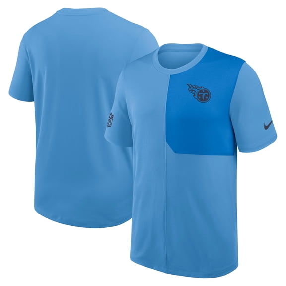 Men's Nike Light Blue Tennessee Titans Sideline UV Dri-Fit Coach Shirt