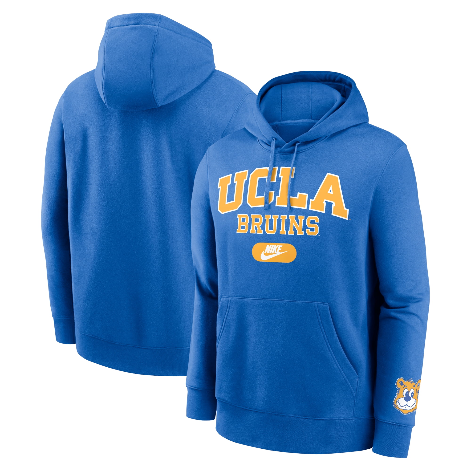 Men s Nike Light Blue UCLA Bruins Legacy Foundational Two Hit Club Performance Pullover Hoodie Walmart