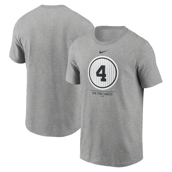 Men's Nike Lou Gehrig Heathered Gray New York Yankees Cooperstown Collection Lou Gehrig Day Retired Number T-Shirt