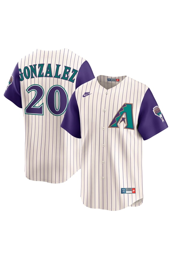 Men's Nike Luis Gonzalez Cream Arizona Diamondbacks Throwback Cooperstown Collection Limited Jersey