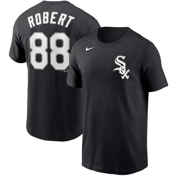 Men's Nike Luis Robert Black Chicago White Sox Name & Number T-Shirt