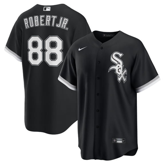Men's Nike Luis Robert Jr. Black Chicago White Sox Alternate 2 Replica Jersey