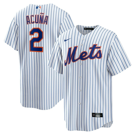 Men's Nike Luisangel Acu-a White New York Mets Home Replica Player Jersey