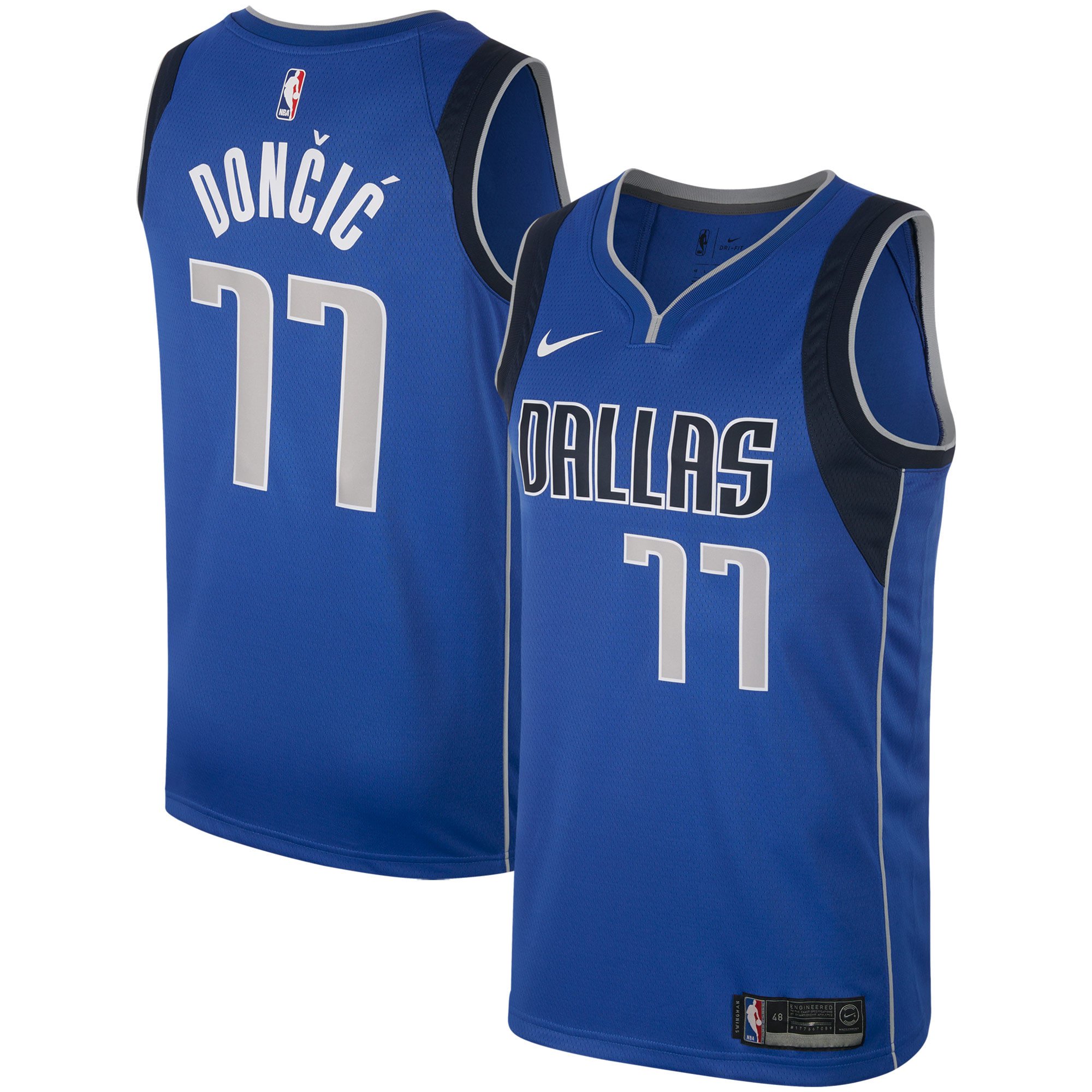 Nike Luka Doncic Dallas Mavericks City Edition Men's Dri-Fit NBA Swingman Jersey Blue