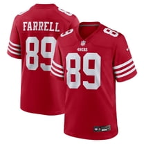 Men's Nike Luke Farrell Scarlet San Francisco 49ers Team Game Jersey