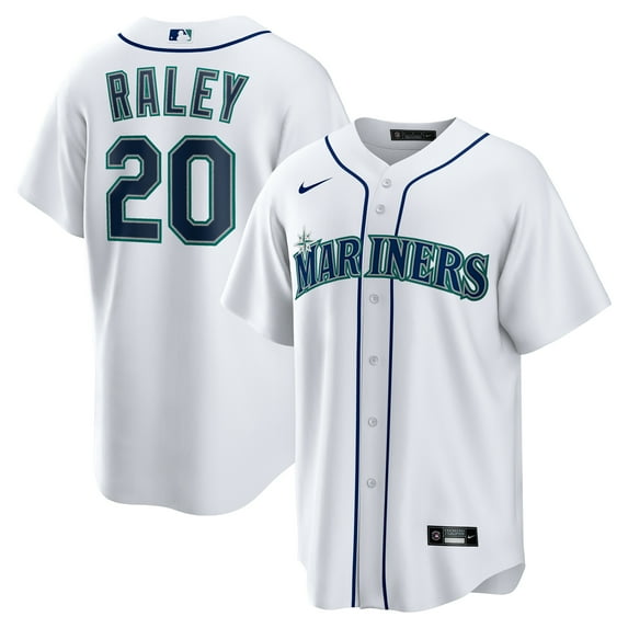Men's Nike Luke Raley White Seattle Mariners Home Replica Jersey