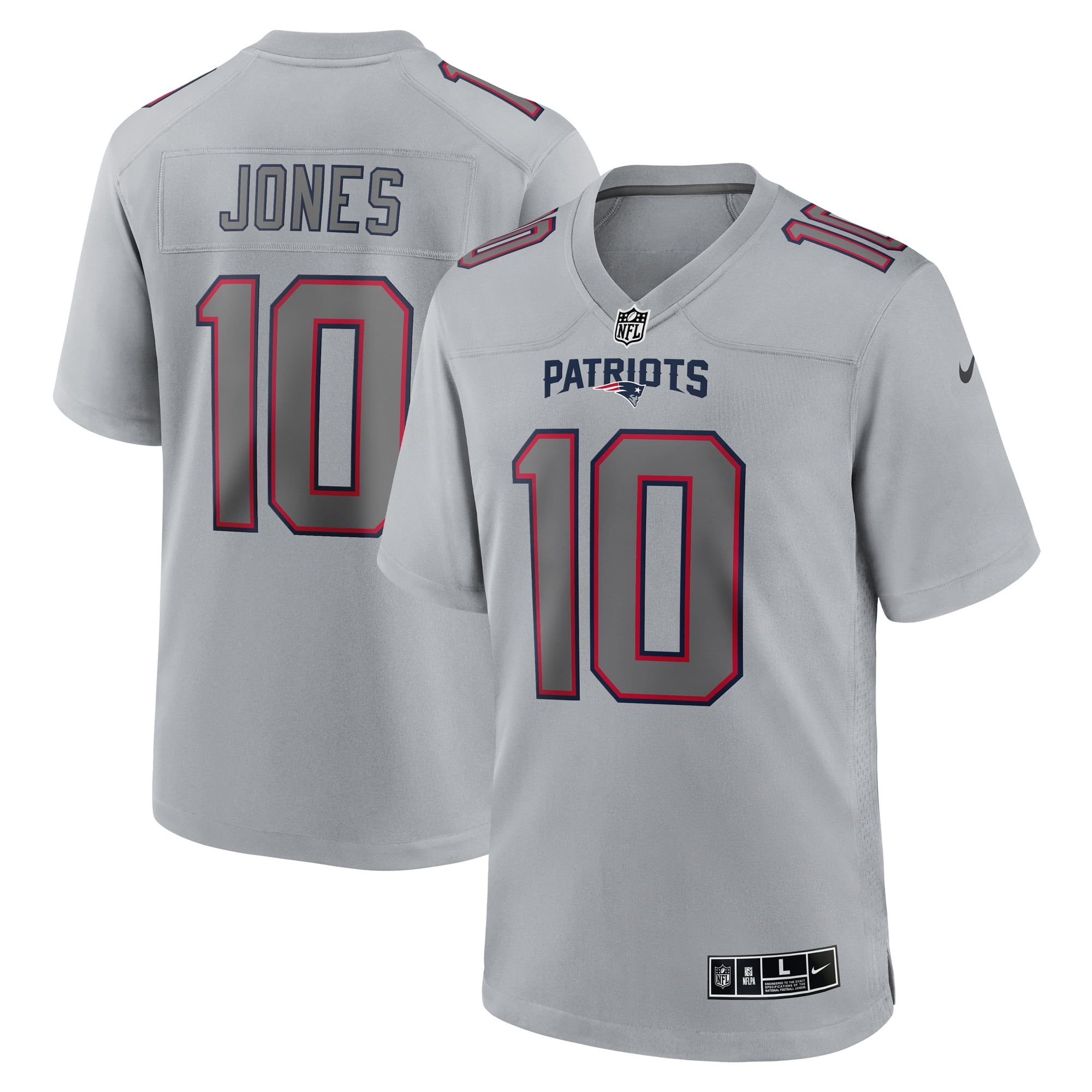 Men's Nike Mac Jones Gray New England Patriots Atmosphere Fashion - Main Image