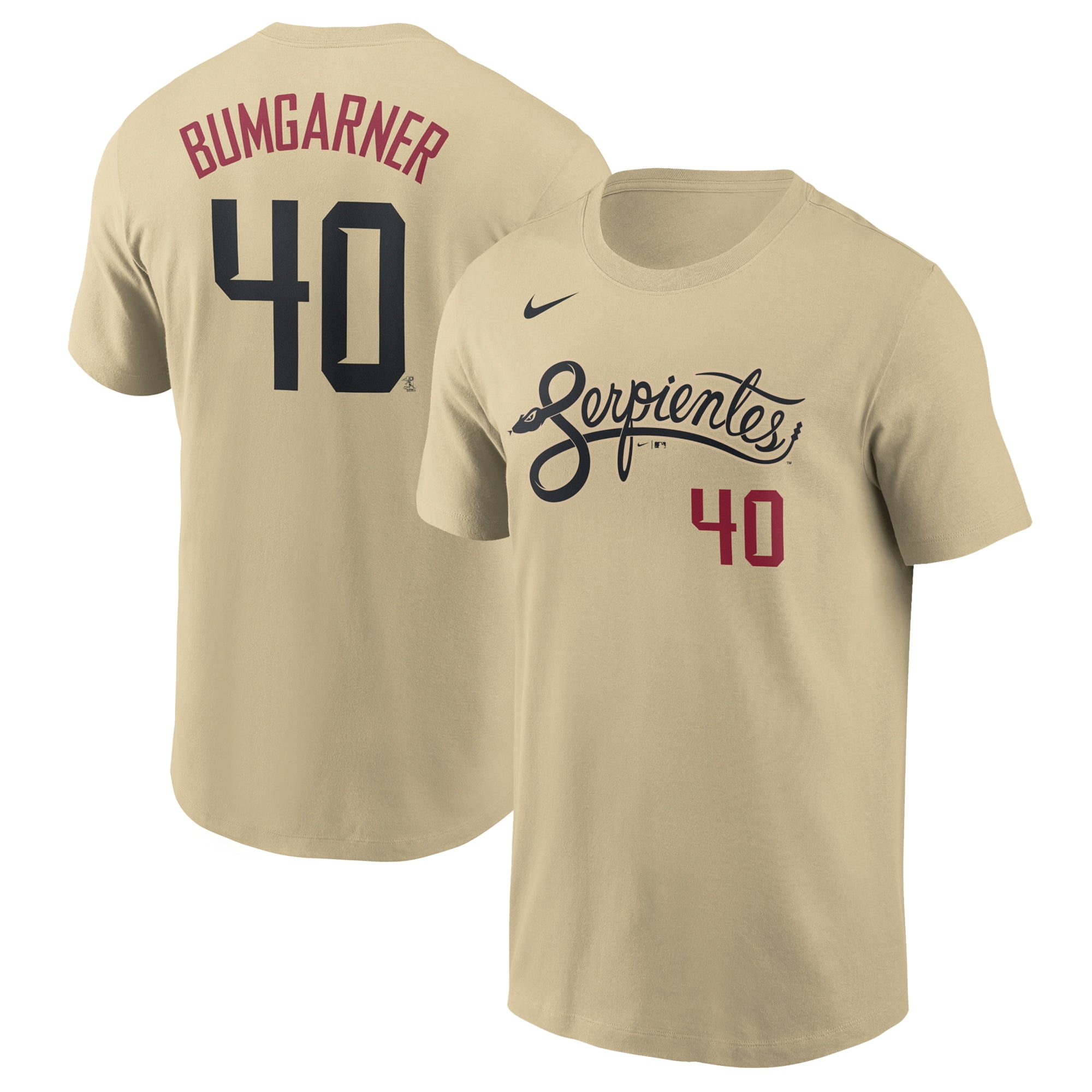 Youth Nike Madison Bumgarner Sand Arizona Diamondbacks City Connect Name & Number T-Shirt Size: Large