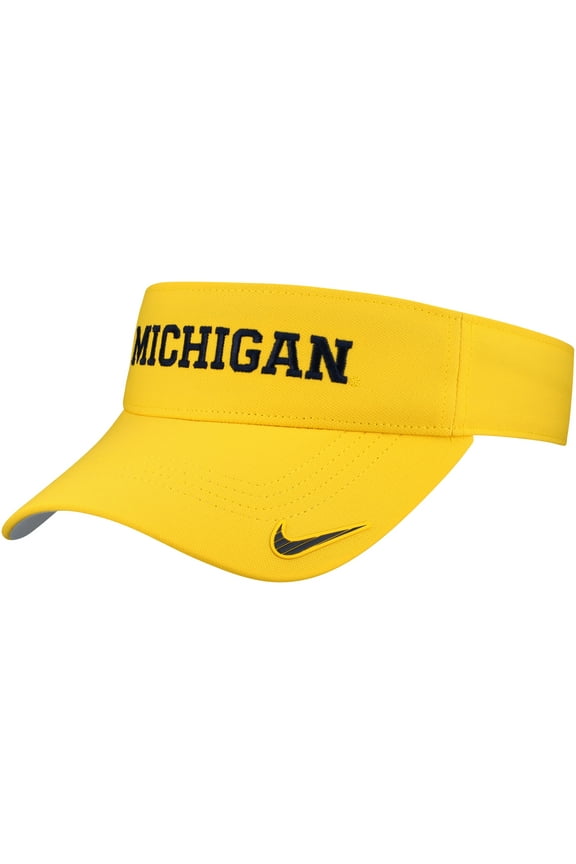Men's Nike Maize Michigan Wolverines On-Field Ace Performance Adjustable Visor