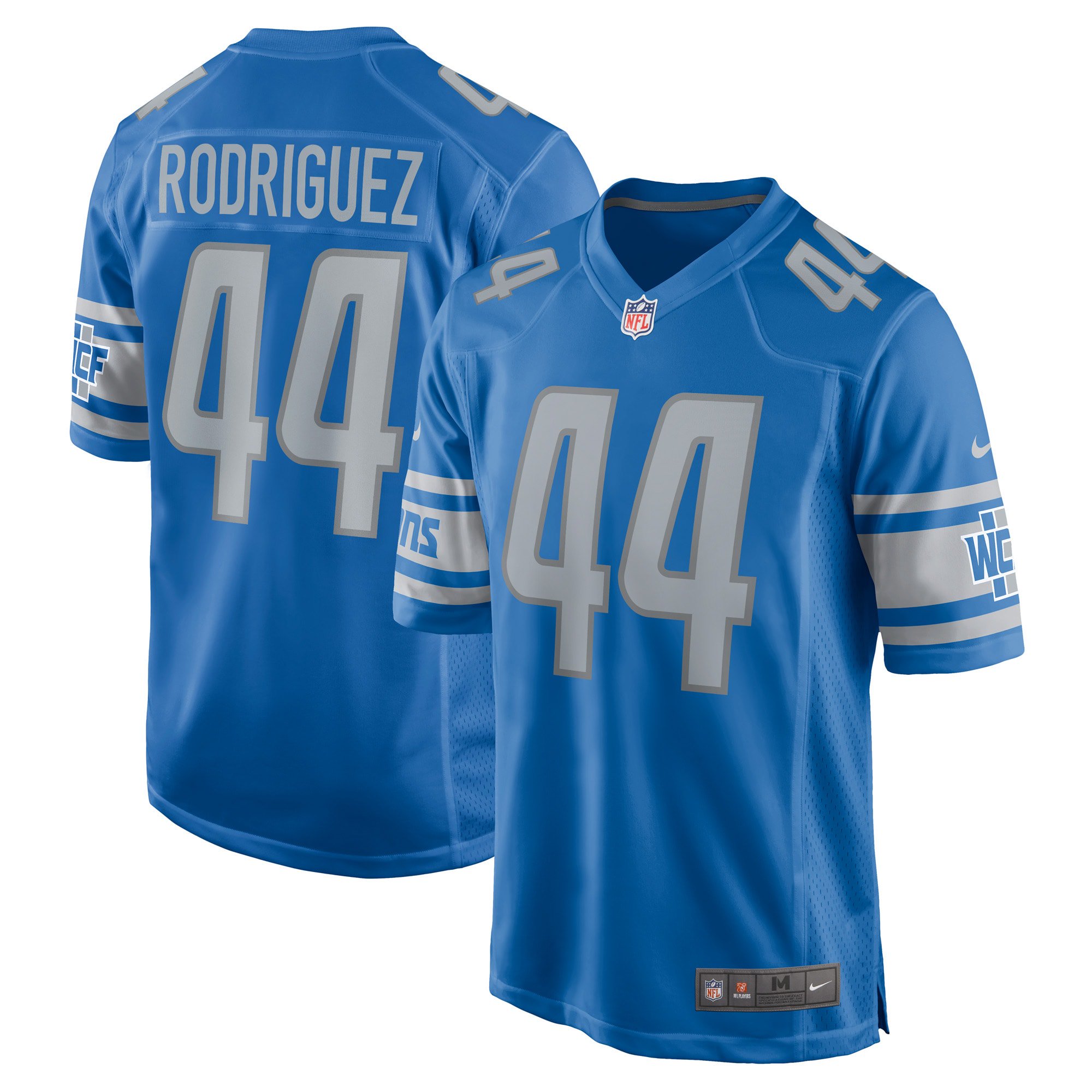 Men's Nike Malcolm Rodriguez Blue Detroit Lions Player Game Jersey