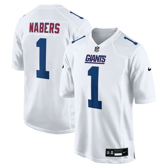 Men's-Nike Malik Nabers Tundra White New York Giants Fashion Jersey