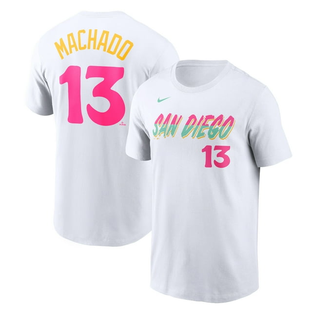 Men's Nike Manny Machado White San Diego Padres City Connect Name ...