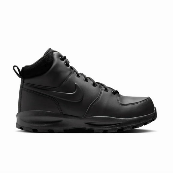 Men's Nike Manoa Leather Black/Black-Black (HF7095 001) - 8