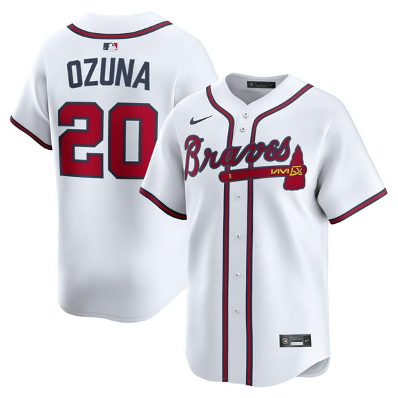 Men's Nike Marcell Ozuna White Atlanta Braves Home Limited Player Jersey