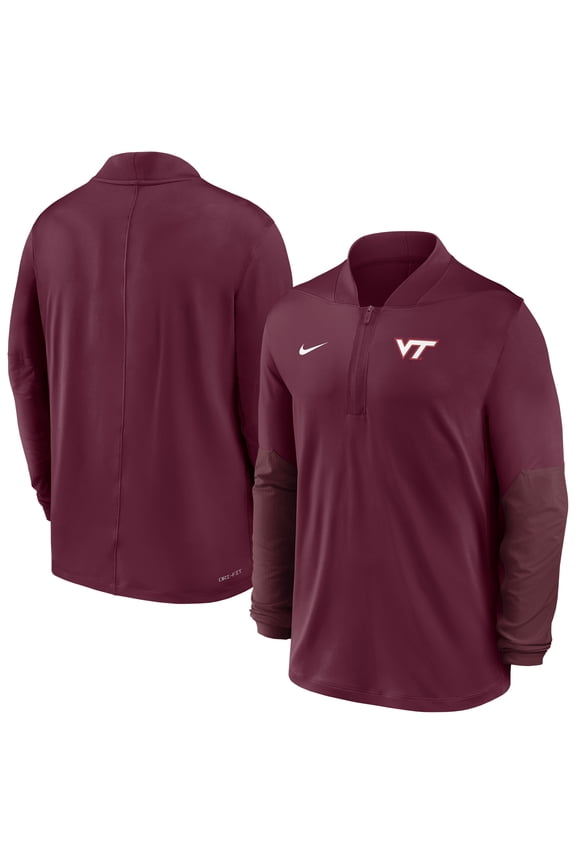 Men's Nike  Maroon Virginia Tech Hokies Dri-FIT Half-Zip Pullover