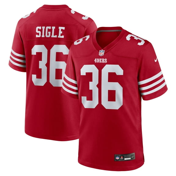 Men's Nike Marques Sigle  Scarlet San Francisco 49ers Team Game Jersey