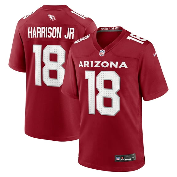 Men's Nike Marvin Harrison Jr. Cardinal Arizona Cardinals  Player Game Jersey