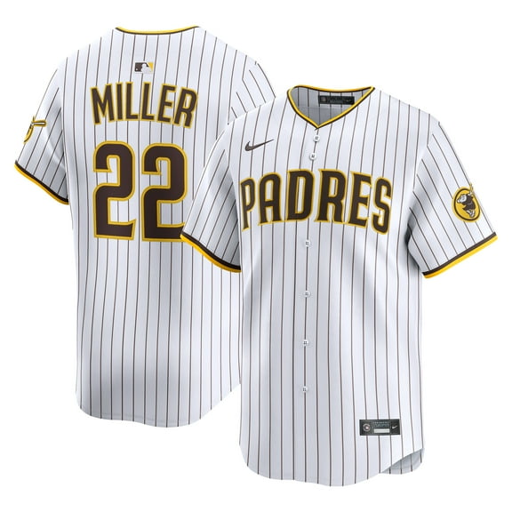 Men's Nike Mason Miller White San Diego Padres Home Limited Player Jersey