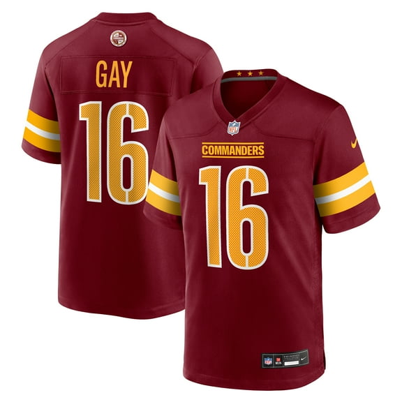 Men's Nike Matt Gay  Burgundy Washington Commanders Team Game Jersey