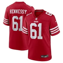 Men's Nike Matt Hennessy  Scarlet San Francisco 49ers Team Game Jersey