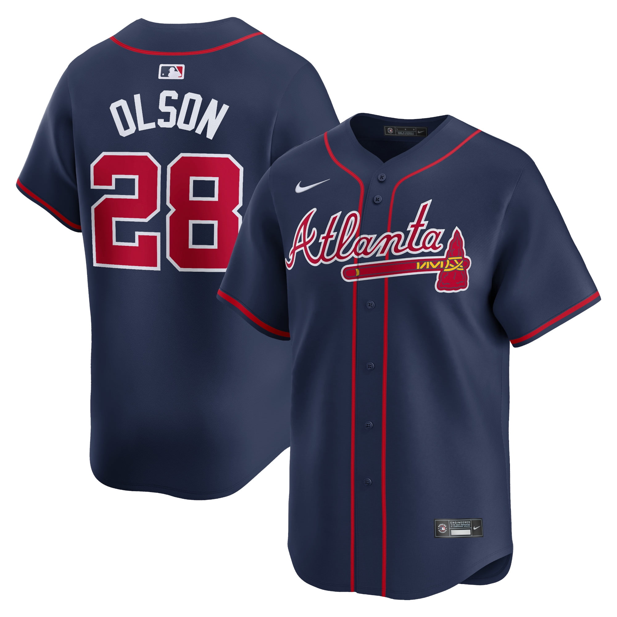 Men's Nike Matt Olson Navy Atlanta Braves Alternate Limited Player
