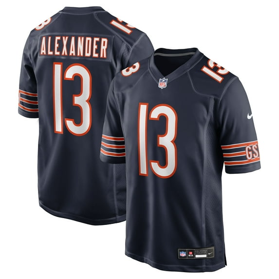Men's Nike Maurice Alexander Navy Chicago Bears Team Game Jersey