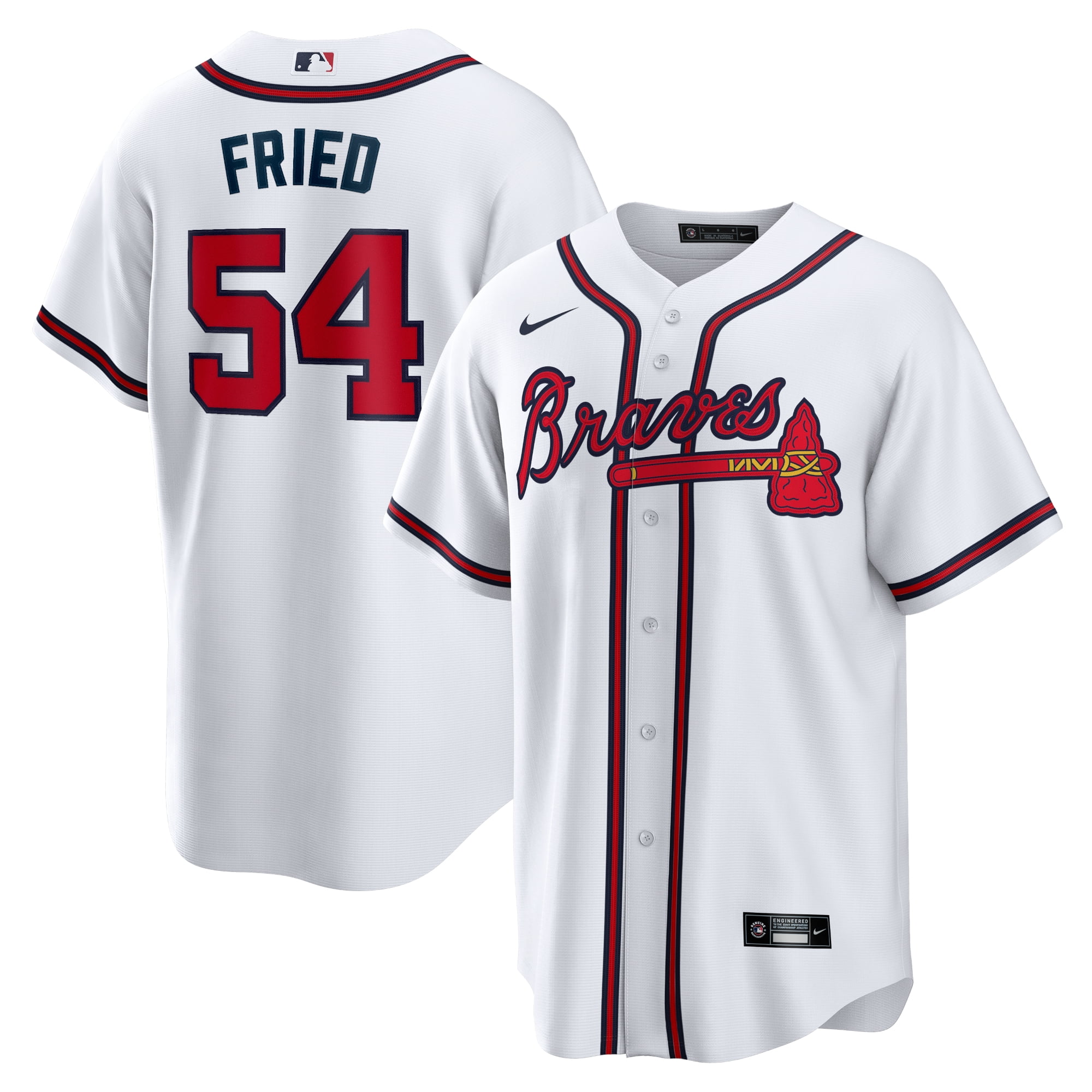 Framed Max Fried Atlanta Braves Autographed White Nike Authentic Jersey