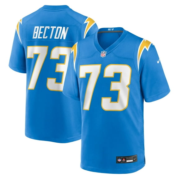 Men's Nike Mekhi Becton  Powder Blue Los Angeles Chargers Team Game Jersey